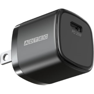 APD-V020C-BK<BR>Power Delivery対応 AC充電器/20W/USB Type-C 1ポート/ブラック<BR>㈱アドテック