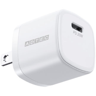 APD-V020C-WH<BR>Power Delivery対応 AC充電器/20W/USB Type-C 1ポート/ホワイト<BR>㈱アドテック