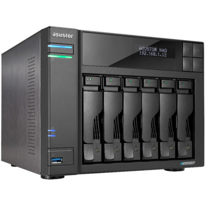 AS6706TLockerstor 6 Gen 2 (6 Bay NAS Quad-Core 2.0GHz CPU Dual 2.5GbE Ports 8GB RAM DDR4 Four M.2 SSD Slots Diskless)ＡＳＵＳＴＯＲ