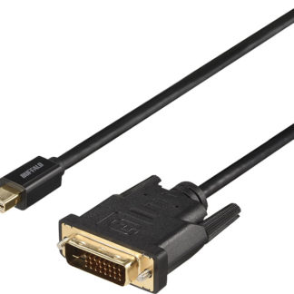 BMDPDV10BK<BR>miniDP-DVI 変換ケーブル 1m ブラック<BR>㈱バッファロー（サプライ）