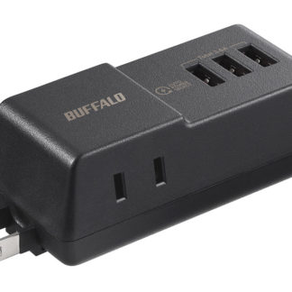 BMPA36TP3BK<BR>コンセント付きAC充電器 USB×3 3.6A ブラック<BR>㈱バッファロー（サプライ）