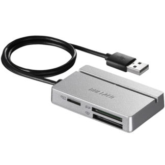 BSCR100U2SV<BR>USB2.0 マルチカードリーダー/ライター スタンダードモデル シルバー<BR>㈱バッファロー（サプライ）