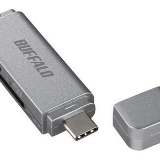 BSCR120U3CSV<BR>USB3.0 Type-C接続 カードリーダー SD用直挿し シルバー<BR>㈱バッファロー（サプライ）