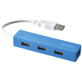 BSH4U050U2BLUSB2.0 バスパワー 4ポート ハブ ブルー㈱バッファロー（サプライ）