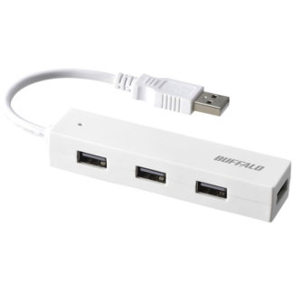 BSH4U050U2WH<BR>USB2.0 バスパワー 4ポート ハブ ホワイト<BR>㈱バッファロー（サプライ）