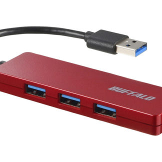 BSH4U120U3RD<BR>USB3.0 4ポート バスパワーハブ レッド<BR>㈱バッファロー（サプライ）