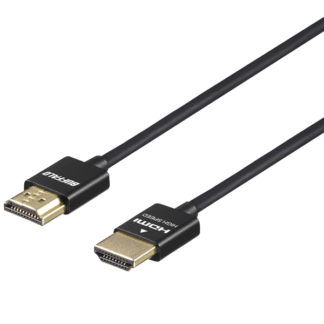 BSHD3S15BK<BR>イーサネット対応 HIGH SPEED HDMIケーブル スリムタイプ 1.5m ブラック<BR>㈱バッファロー（サプライ）