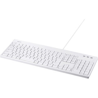 BSKBU310WHZ<BR>USB接続 有線フルキーボード 丸洗い対応 ホワイト<BR>㈱バッファロー（サプライ）