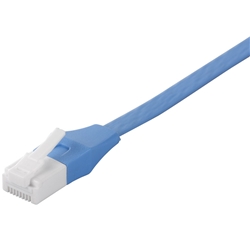 BSLS6FU100BL2<BR>ツメの折れないLANケーブル カテゴリー6 ストレート フラット 10m ブルー<BR>㈱バッファロー（サプライ）