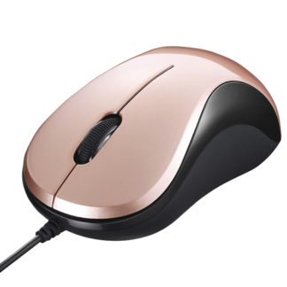 BSMBU100BP<BR>有線 BlueLED光学式マウス 静音/3ボタン ベージュピンク<BR>㈱バッファロー（サプライ）