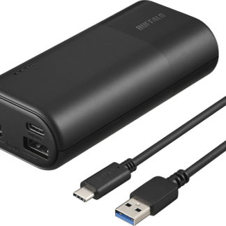 BSMPB10030C3BK<BR>モバイルバッテリー 10000mAh USB Type-C対応 3ポート ブラック<BR>㈱バッファロー（サプライ）