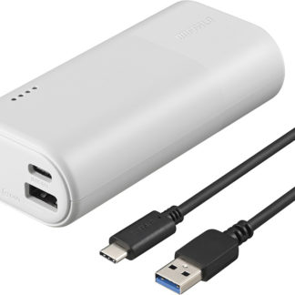 BSMPB10030C3WH<BR>モバイルバッテリー 10000mAh USB Type-C対応 3ポート ホワイト<BR>㈱バッファロー（サプライ）