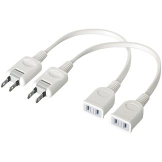 BSTAPEX02WHX2<BR>電源延長ケーブル 2本セット 0.2m ホワイト<BR>㈱バッファロー（サプライ）
