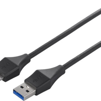 BSUAMBSU305BK<BR>USB3.0 A to microB スリムケーブル 0.5m ブラック<BR>㈱バッファロー（サプライ）