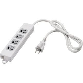 BTML3410WH<BR>3ピン式電源タップ 4個口 1m ホワイト 変換アダプター付<BR>㈱バッファロー（サプライ）