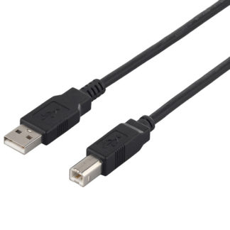 BU2ABK05BK<BR>USB2.0 A to B 環境対応ケーブル 0.5m ブラック<BR>㈱バッファロー（サプライ）