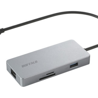 LUD-U3-CGCSV<BR>USB Type-C接続 ドッキングステーション PD対応 CR付 シルバー<BR>㈱バッファロー（サプライ）