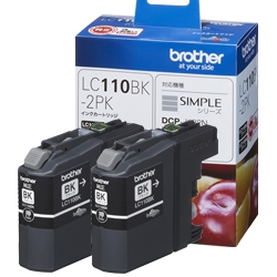 LC110BK-2PK<BR>インクカートリッジ お徳用黒2個パック<BR>ブラザー工業㈱