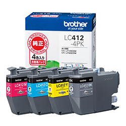 LC412-4PK<BR>【ブラザー純正】インクカートリッジ 4色パック 対応型番：MFC-J7300CDW、MFC-J7100CDW他<BR>ブラザー工業㈱