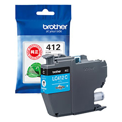 LC412C<BR>【ブラザー純正】インクカートリッジ シアン 対応型番：MFC-J7300CDW、MFC-J7100CDW他<BR>ブラザー工業㈱
