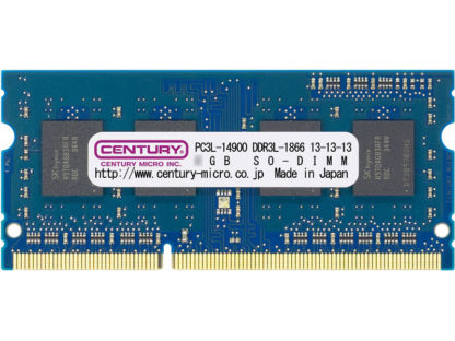 CK4GX2-SOD3LU1866ノート用 PC3L-14900/DDR3L-1866 8GBkit(4GBx2) 204pin SODIMM 1.5/1.35V共用 日本製センチュリーマイクロ㈱