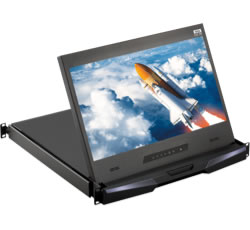 CRP-F117SDI<BR>1U ラックマウント モニター・ドロアー<BR>㈱サイバネテック