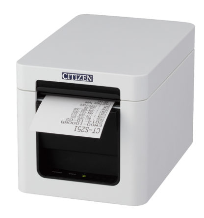 CT-S251HETJ-WHコンパクトラインサーマルプリンター（印刷速度300mm/秒、用紙幅58mm、オートカッター付、有線LAN＋USBホスト（2ポート）I/F、XML対応 ホワイト）シチズン・システムズ㈱