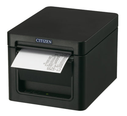 CT-S255HBTJ-BKコンパクトラインサーマルプリンター（印刷速度300mm/秒、用紙幅58/80mm、オートカッター付、Bluetooth＋USBホスト（2ポート）I/F、ブラック）シチズン・システムズ㈱