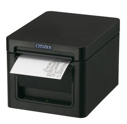 CT-S255LTJ-BKコンパクトラインサーマルプリンター（印刷速度300mm/秒、用紙幅58/80mm、オートカッター付、Lightning対応＋USBホスト（1ポート）＋USBホスト（3ポート）I/F、ブラック）シチズン・システムズ㈱