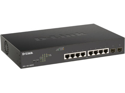 DGS-1100-10MPV2/A2DGS-1100-10MPV2 ギガビットL2 Easyスマートスイッチ、PoE+対応（最大130W給電）、10/100/1000BASE-Tポート×8、SFPスロット×2、リミテッドライフタイム保証対象ディーリンクジャパン㈱