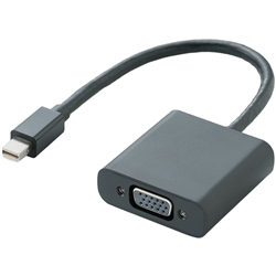 AD-MDPVGABK<BR>Mini DisplayPort-VGA変換アダプタ/ブラック<BR>エレコム㈱
