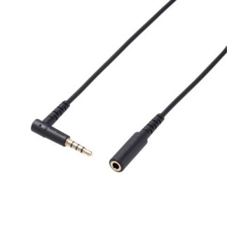 AV-354P10BK<BR>マイク対応オーディオ延長ケーブル/1m/ケーブルバンド付/ブラック<BR>エレコム㈱