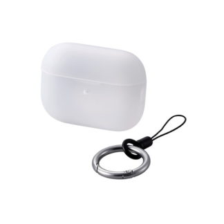AVA-AP4SCCR<BR>AirPods Pro 第2世代対応アクセサリ/シリコンケース/カラビナ付き/クリア<BR>エレコム㈱