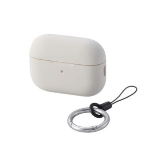 AVA-AP4SCIV<BR>AirPods Pro 第2世代対応アクセサリ/シリコンケース/カラビナ付き/アイボリー<BR>エレコム㈱