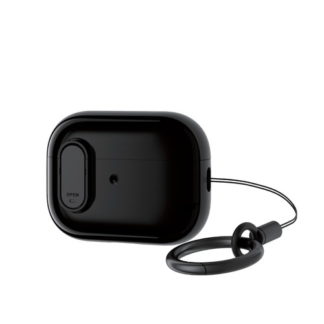 AVA-AP4TSLBK<BR>AirPods Pro 第2世代対応アクセサリ/TOUGH SLIM Lockケース/ロック機能/カラビナ付き/ブラック<BR>エレコム㈱