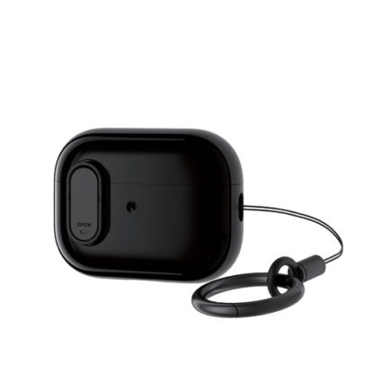 AVA-AP4TSLBKAirPods Pro 第2世代対応アクセサリ/TOUGH SLIM Lockケース/ロック機能/カラビナ付き/ブラックエレコム㈱