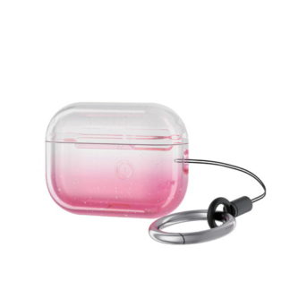 AVA-AP4UCGPN<BR>AirPods Pro 第2世代対応アクセサリ/ソフトケース/グラデーションカラー/カラビナ付き/グリッターピンク<BR>エレコム㈱