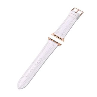 AW-41BDLHVCRW<BR>Apple Watch 41/40/38mm用バンド/ハイブリッドレザー/クロコホワイト<BR>エレコム㈱