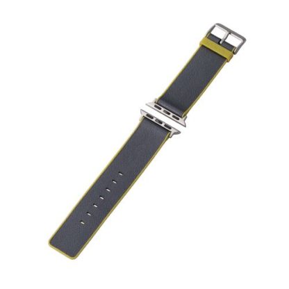 AW-41BDMNOBKApple Watch 41/40/38mm用バンド/ハイブリッドレザー/MINIO/スモーキーブラック×オリーブグリーンエレコム㈱