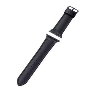 AW-45BDLHVBK<BR>Apple Watch 45/44/42mm用バンド/ハイブリッドレザー/ブラック<BR>エレコム㈱