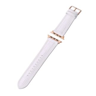 AW-45BDLHVCRW<BR>Apple Watch 45/44/42mm用バンド/ハイブリッドレザー/クロコホワイト<BR>エレコム㈱