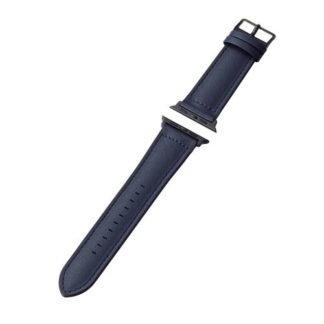 AW-45BDLHVNVApple Watch 45/44/42mm用バンド/ハイブリッドレザー/ネイビーエレコム㈱