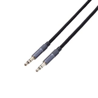 AX-35MA10BK<BR>AUXケーブル/φ3.5-φ3.5/アルミコネクタ/1.0m/ブラック<BR>エレコム㈱