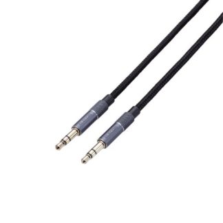 AX-35MA15BK<BR>AUXケーブル/φ3.5-φ3.5/アルミコネクタ/1.5m/ブラック<BR>エレコム㈱