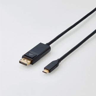 CAC-CDP10BK<BR>変換ケーブル/USB Type-C - DisplayPort/1.0m/ブラック<BR>エレコム㈱