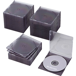CCD-JSCS50CBK<BR>Blu-ray/DVD/CDスリムプラケース/1枚収納/50パック/クリアブラック<BR>エレコム㈱