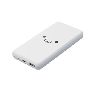 DE-C38-10000WF<BR>モバイルバッテリー/リチウムイオン電池/薄型/15W/10000mAh/Type-C1ポート/USB-A1ポート/ホワイトフェイス<BR>エレコム㈱