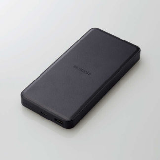 DE-C39-12000BK<BR>リン酸鉄モバイルバッテリー/12000mAh/USB Power Delivery/20W出力/USB-A出力1ポート/USB-C入出力1ポート/ブラック<BR>エレコム㈱