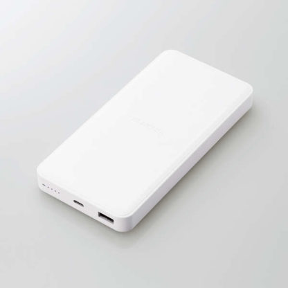 DE-C39-12000WHリン酸鉄モバイルバッテリー/12000mAh/USB Power Delivery/20W出力/USB-A出力1ポート/USB-C入出力1ポート/ホワイトエレコム㈱