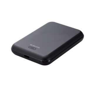 DE-C40-5000BK<BR>モバイルバッテリー/リチウムイオン電池/ワイヤレス充電器/マグネット対応/5000mAh/2.4A/USB-C入出力1ポート/ブラック<BR>エレコム㈱